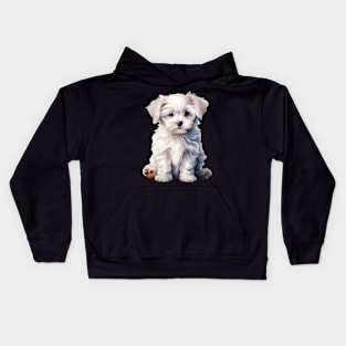 Puppy Maltese Kids Hoodie